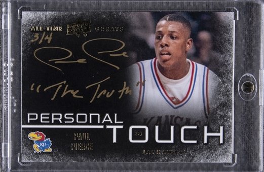 2013 UD All Time Greats "Personal Touch" #PT-PP1 Paul Pierce Signed Card (#3/4) 